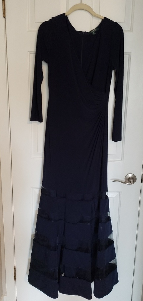 Beautiful navy blue Ralph Lauren evening gown